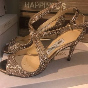 Rose gold Sparkle jimmy Choo heels